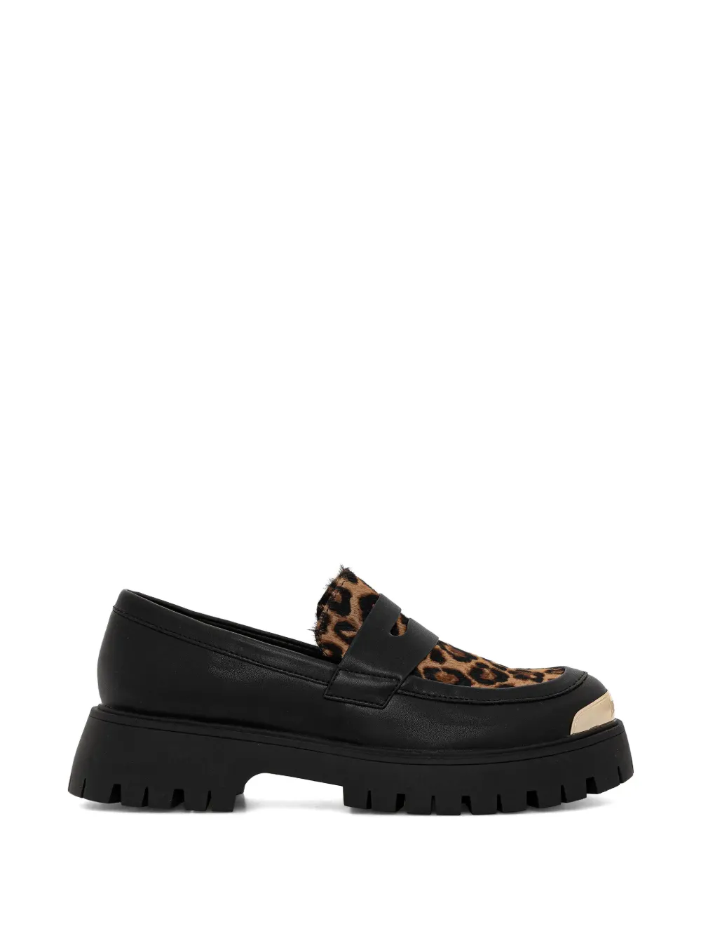 Just Cavalli leopard-print metal-toe loafers - Nero