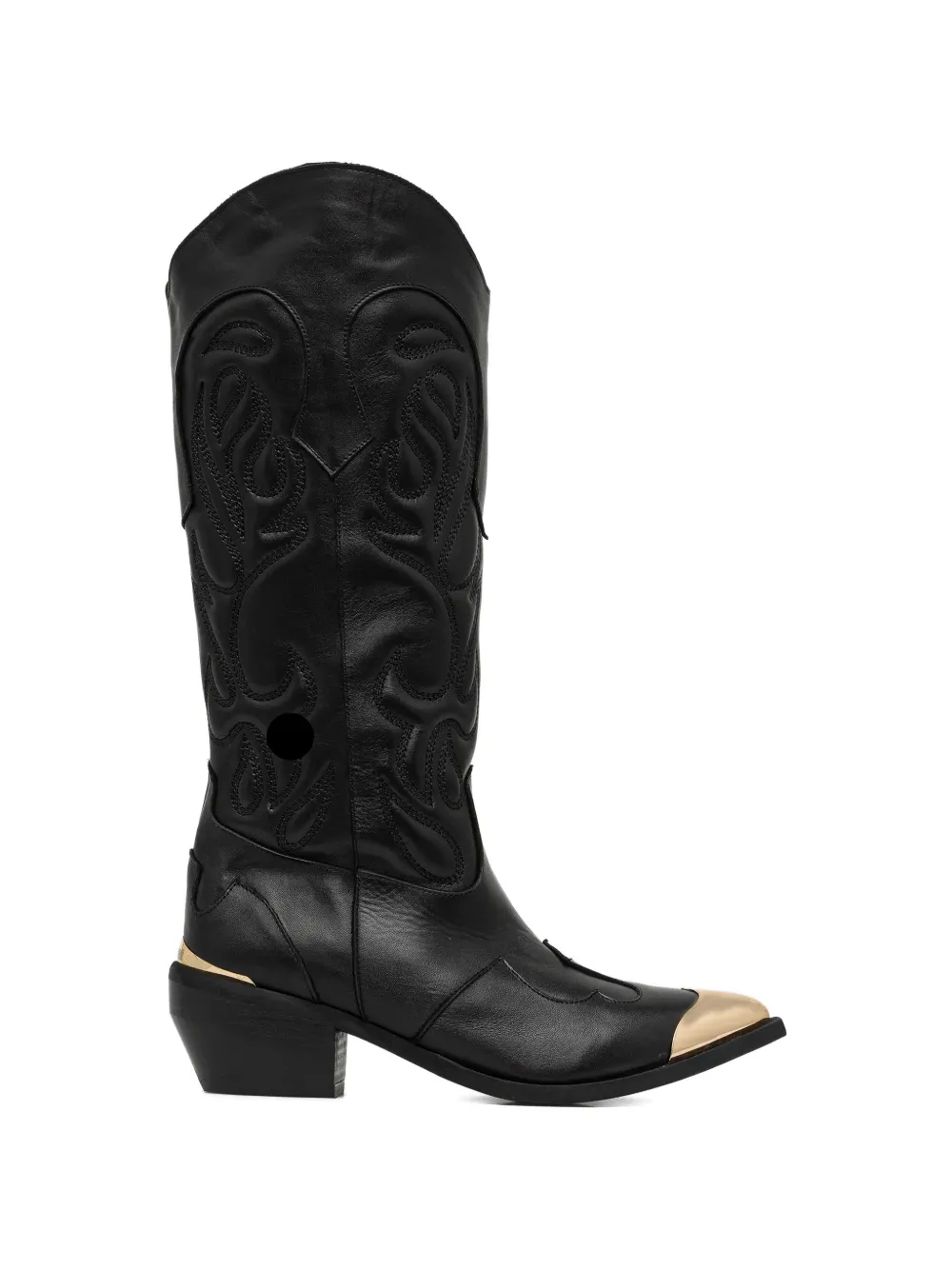 Just Cavalli embossed metal-toe boots Zwart