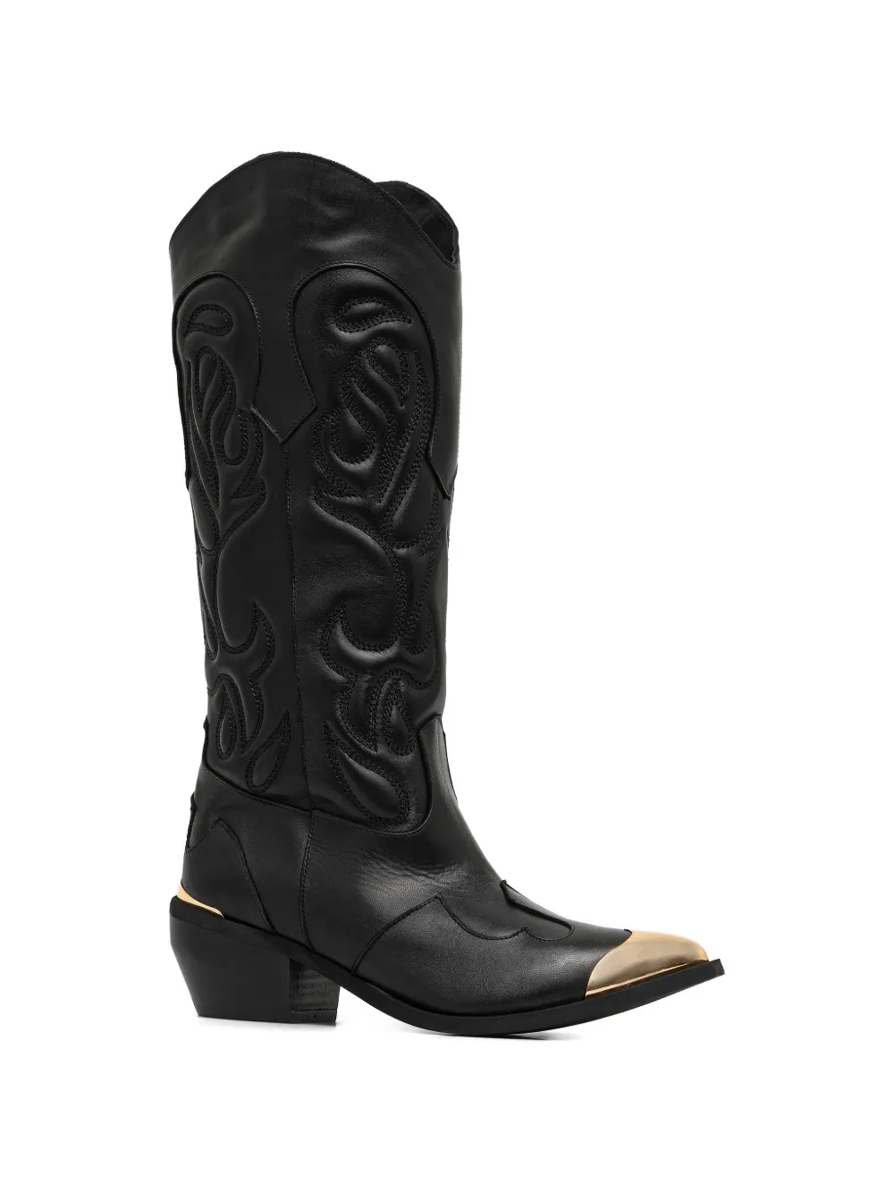 Just Cavalli embossed metal-toe boots Zwart