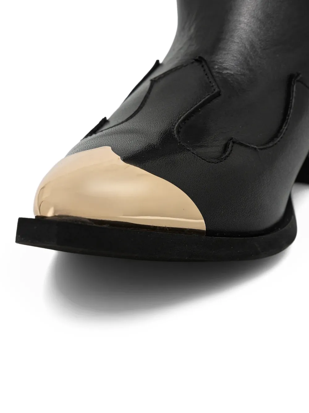 Just Cavalli embossed metal-toe boots Zwart