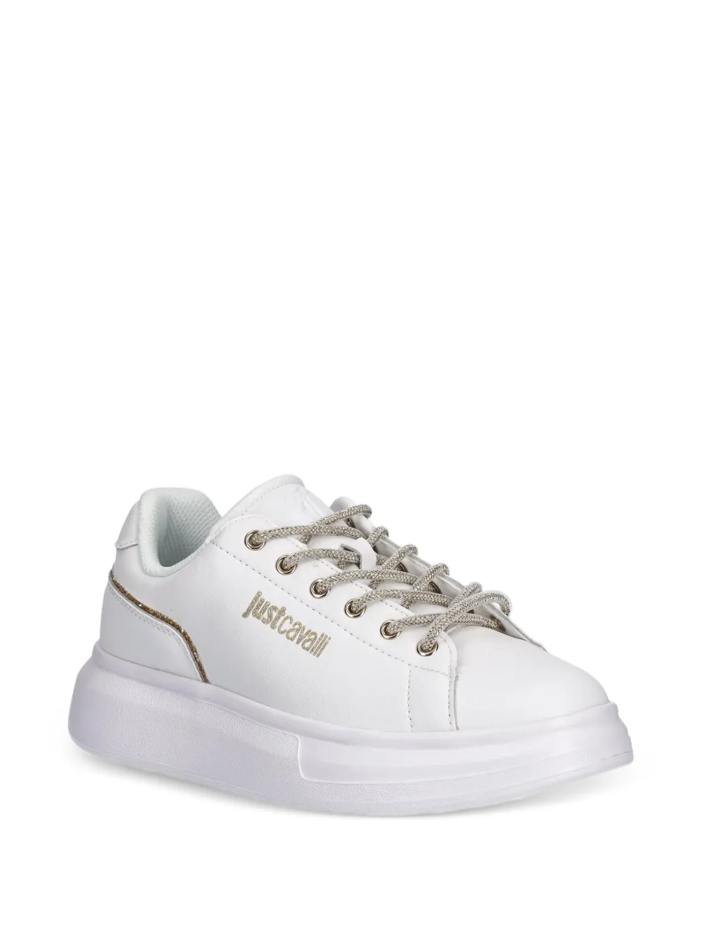 Just Cavalli logo-print sneakers Wit