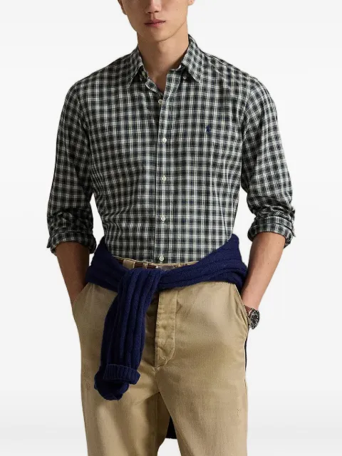 Polo Ralph Lauren logo-embroidered plaid shirt