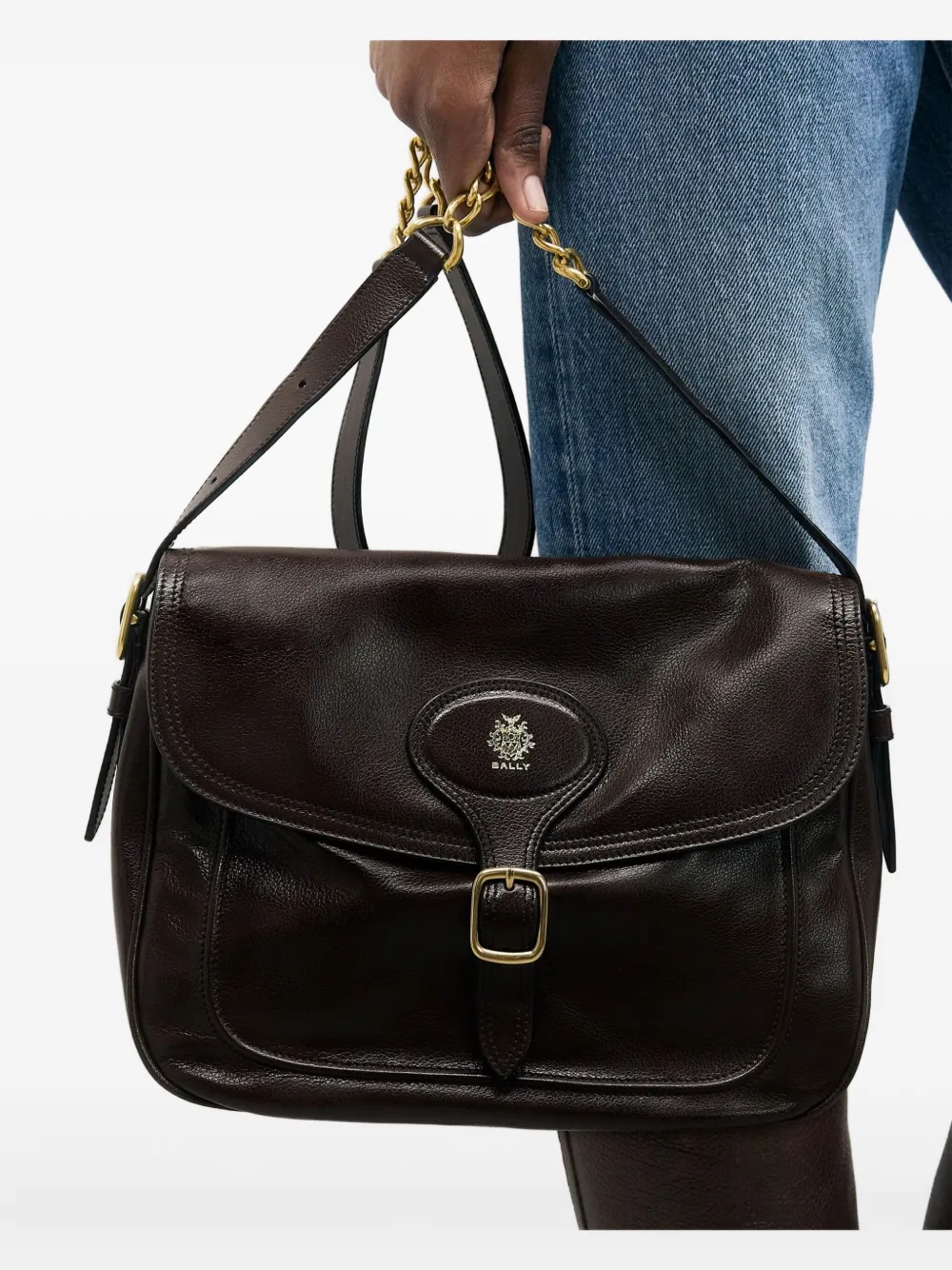 Bally Beckett Soft Crossbody Bag in Black Leather - Bruin