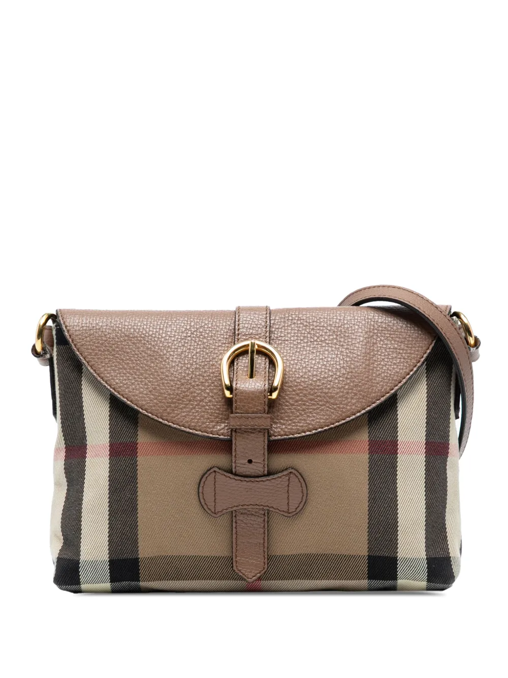 Burberry Pre-Owned 2000-2017 スモール ハウスチェックキャンバス＆レザー ホースシュー ミルトン