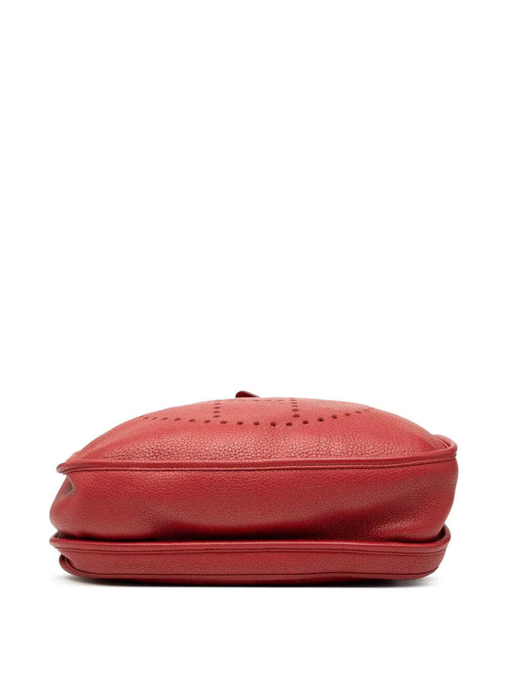 Pre-owned Hermes 2012 Togo Evelyne Iii 33 Crossbody Bag In Red