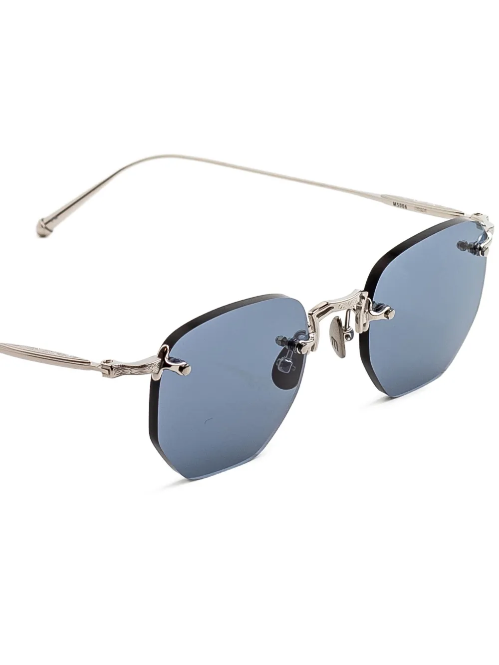 Matsuda Zonnebril met geometrisch montuur Zilver