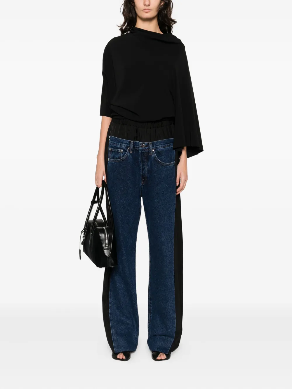 Lutz Huelle Low-waist denim broek - Blauw