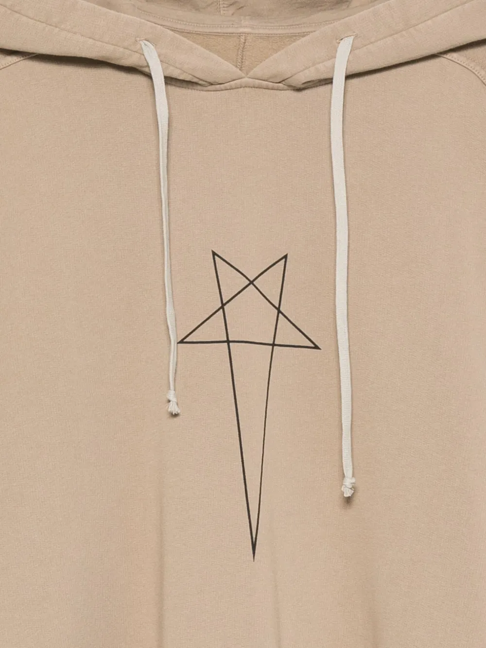 Rick Owens DRKSHDW Sweater met grafische print en capuchon Bruin