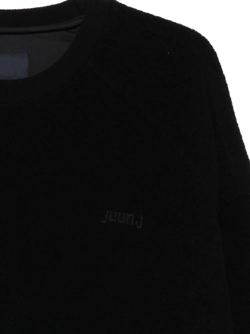 Juun.J Sweater met geborduurd logo Zwart