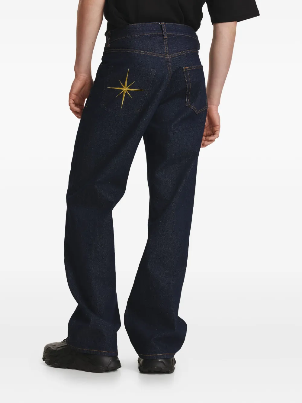 IRINA VOINEA Jeans met wijde pijpen Blauw