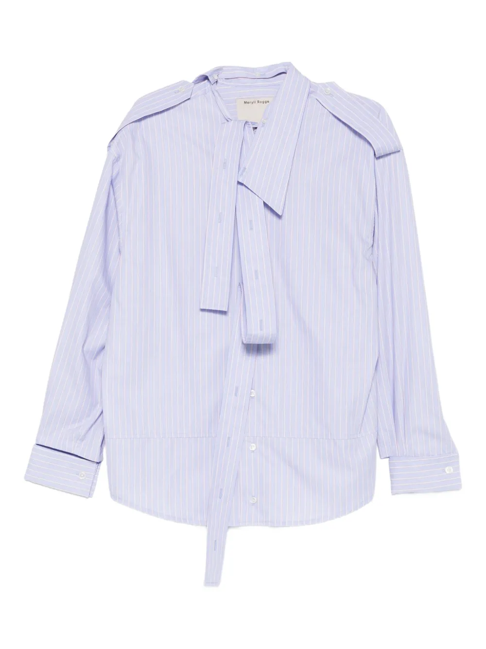 Meryll Rogge Striped Tie Top In Blue