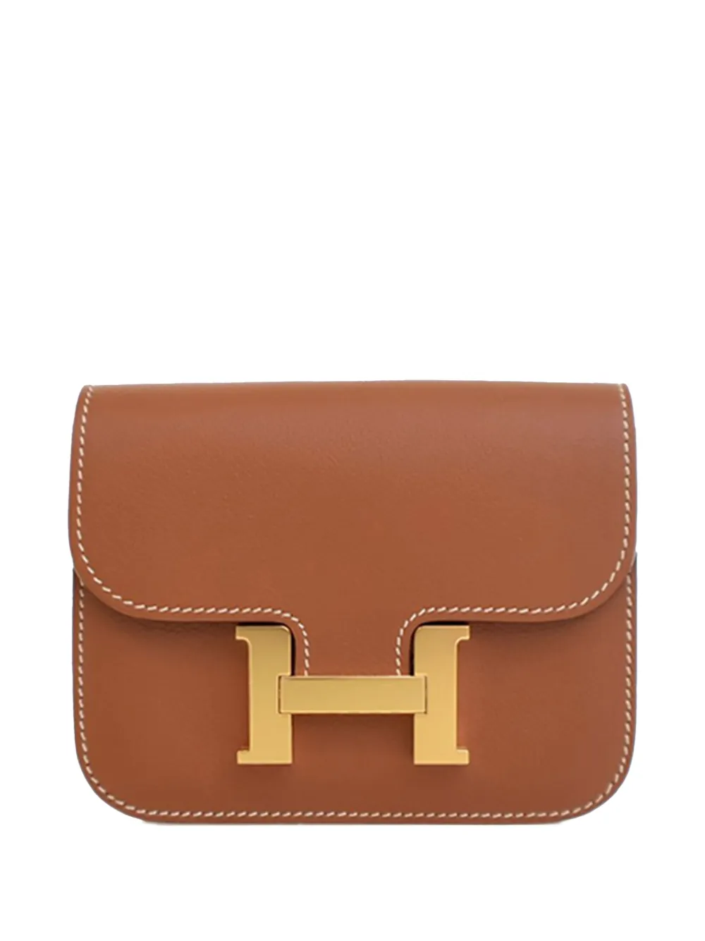 Hermès Pre-Owned 2021 Evercolor Constance Slim Wallet small wallets | Brown | Image 1