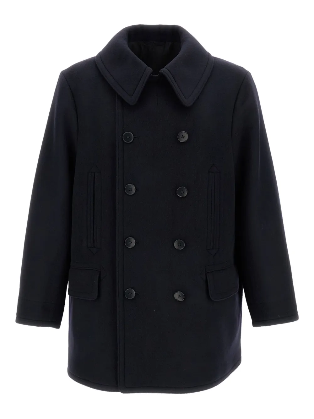 Kaptain Sunshine flap-pockets button peacoat | Blue | Image 1