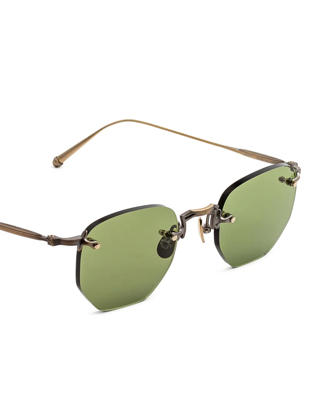 Matsuda Zonnebril met randloos geometrisch montuur Goud