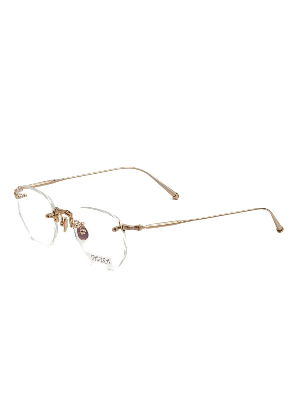 Matsuda Geometric-frame Glasses In Gold