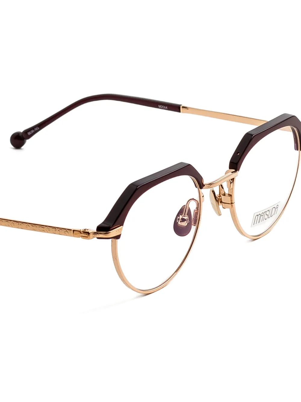 Matsuda Geometric-frame Glasses In Red