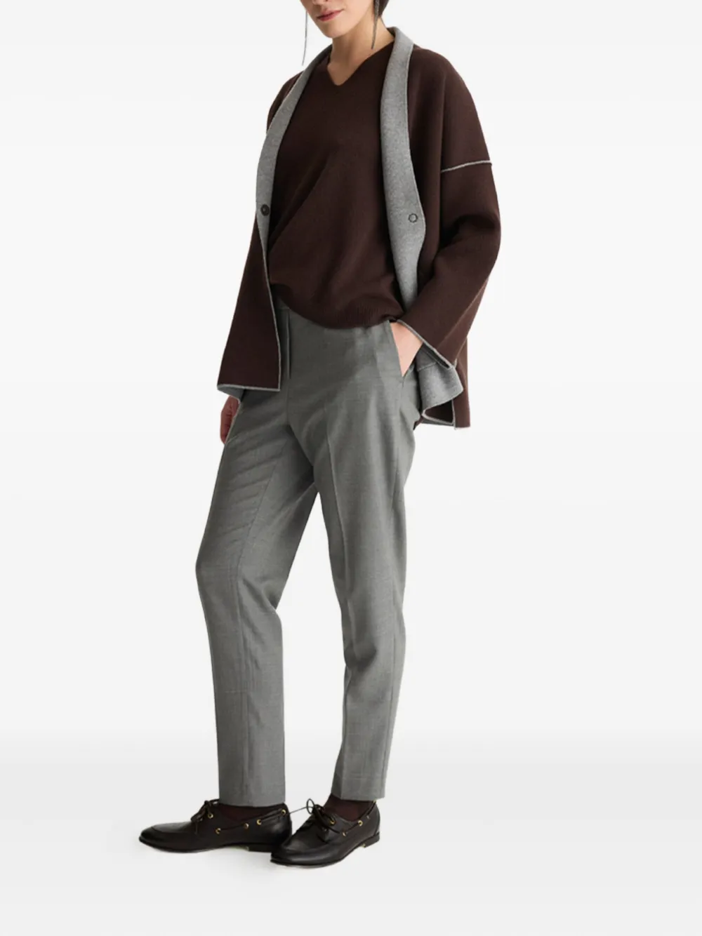  Biancalancia Pocket Trim Jacket - Brown 