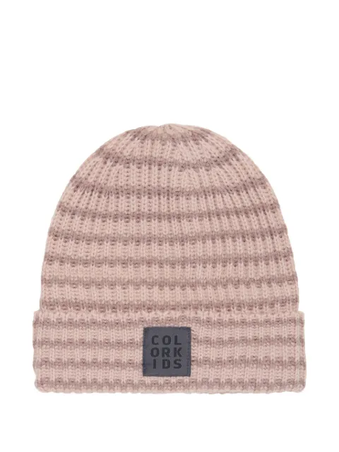COLOR KIDS ribbed logo-patch hat