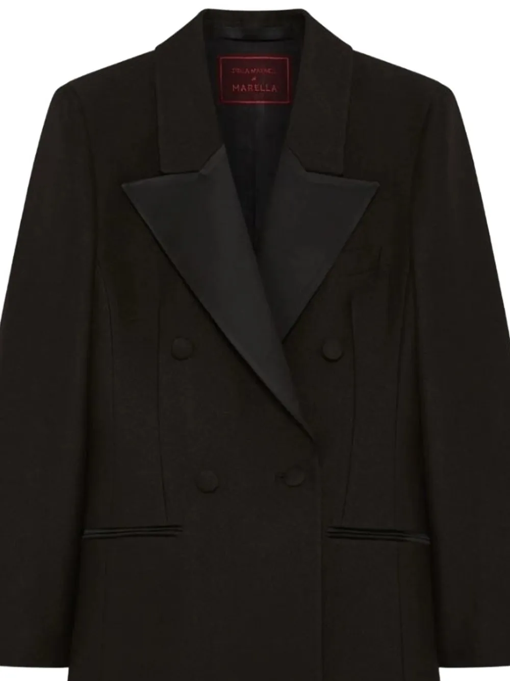 Marella X Stella Maxwell Double-breasted Jacket In Black