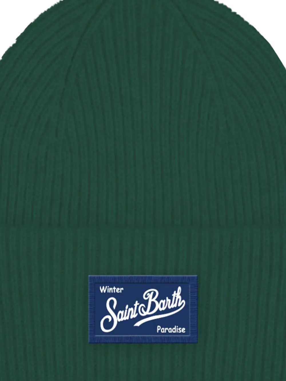 MC2 Saint Barth logo-patch ribbed beanie - Groen