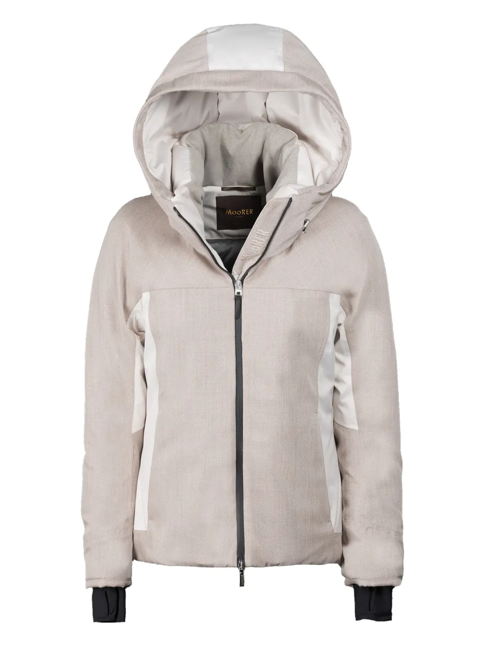 Moorer Dolomiti hooded panelled jacket - Toni neutri