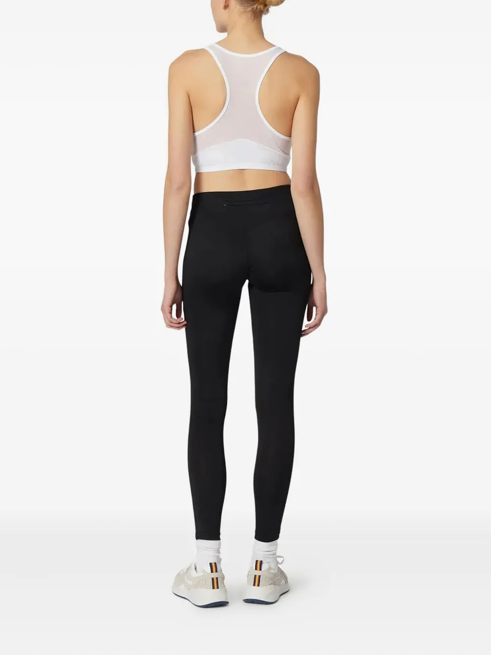 K-way Logo-detailing Leggings In Black