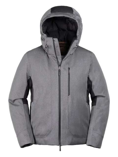 Moorer hooded panelled jacket