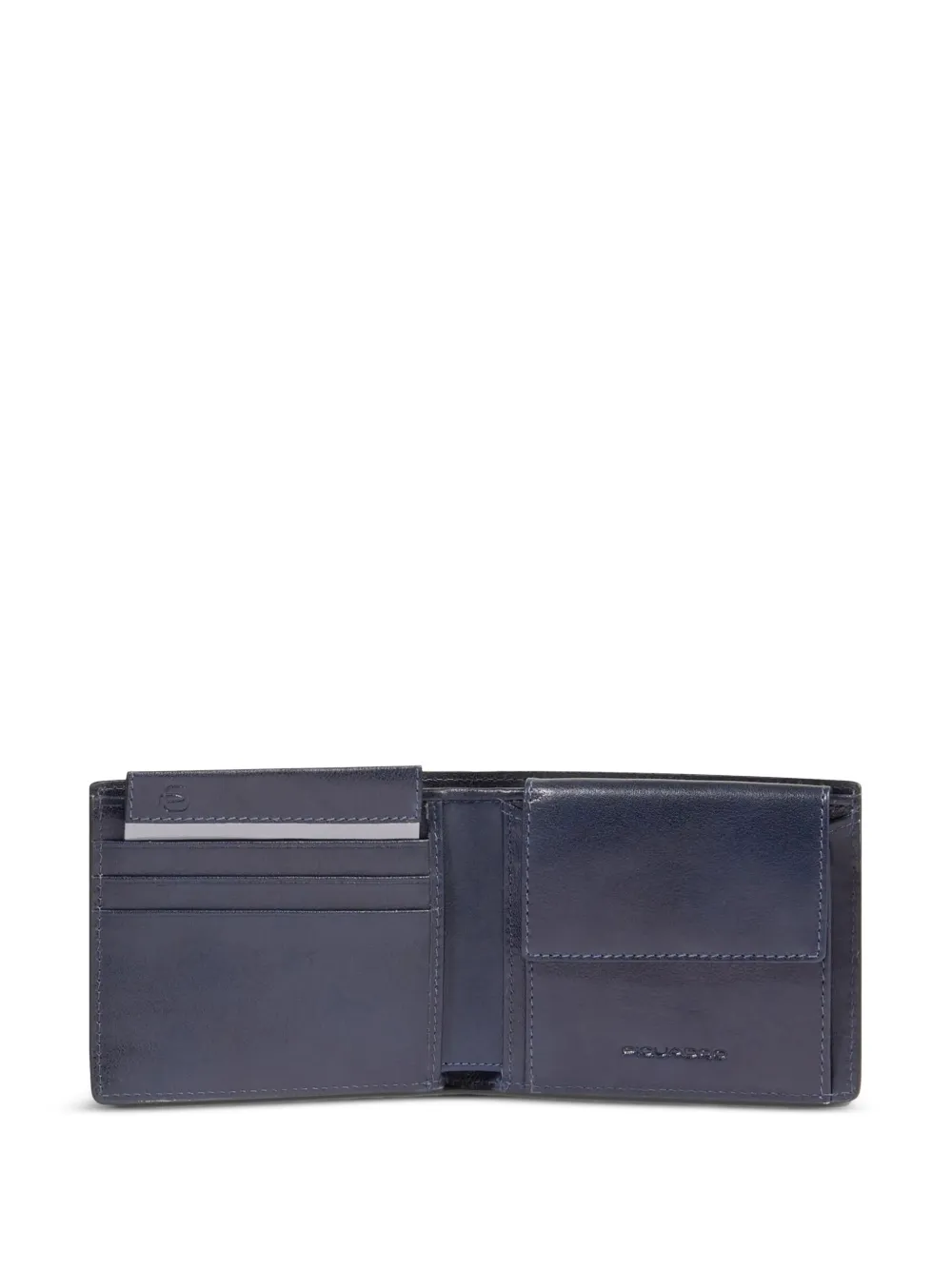 PIQUADRO Portemonnee met logoplakkaat Blauw