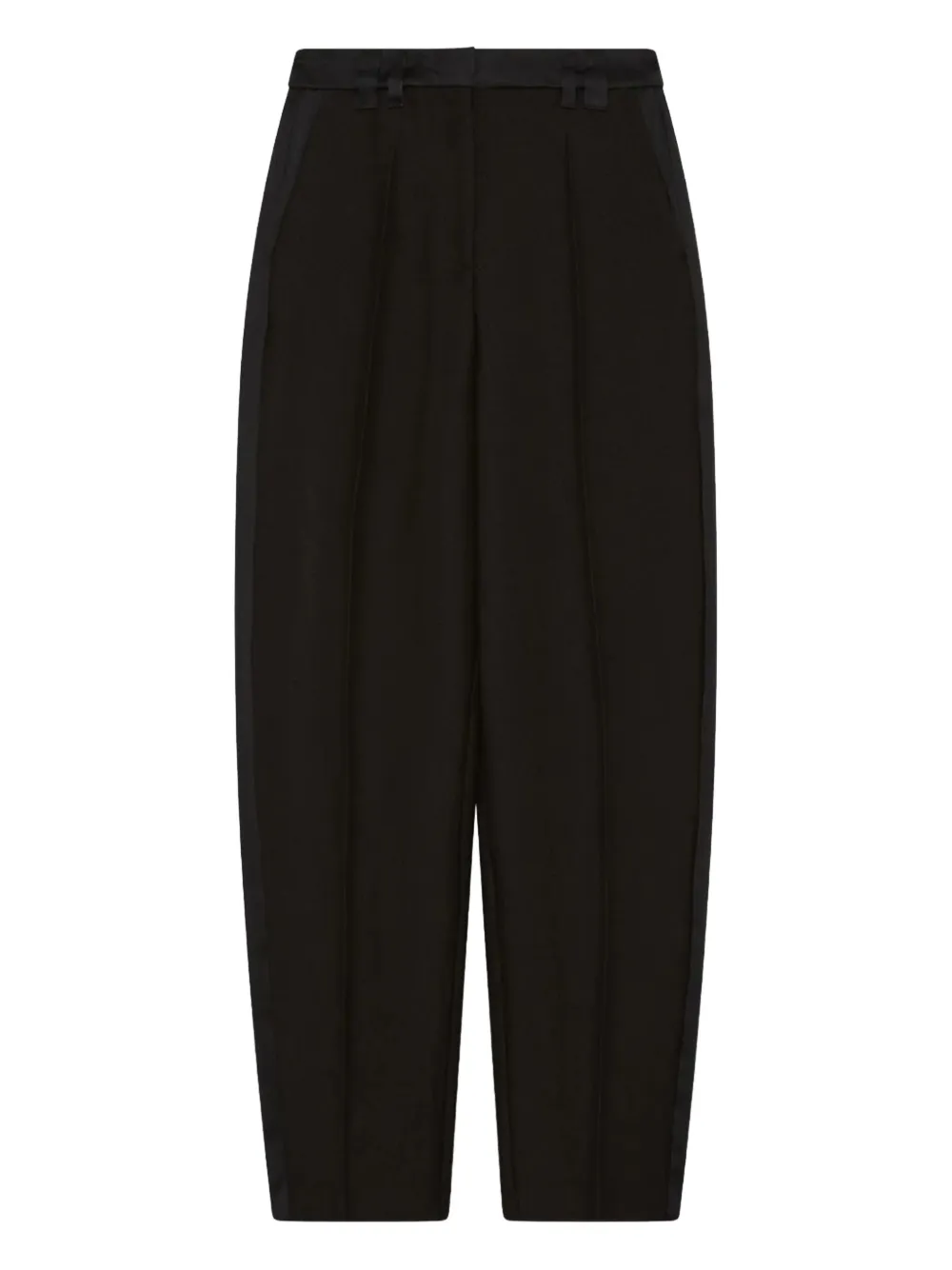 Marella X Stella Maxwell Smoking Barrel-leg Trousers In Black