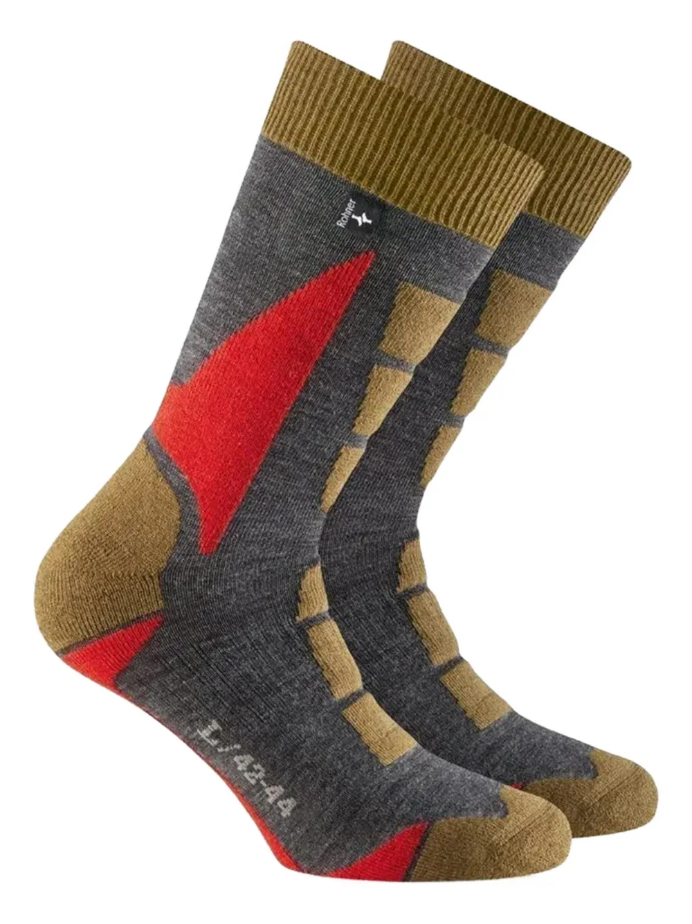 ROHNER chaussettes à motif géométrique | gris | Image 1