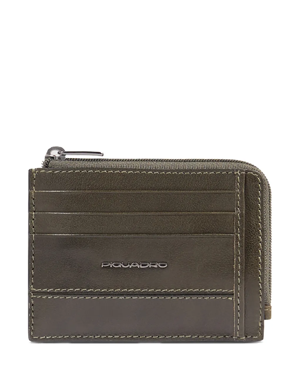 PIQUADRO tarjetero de piel | verde | Image 1