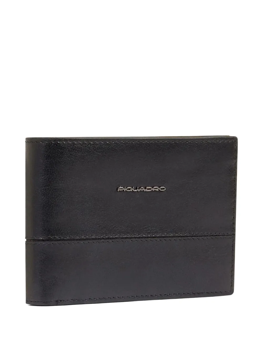 PIQUADRO Portemonnee met vlakken Zwart