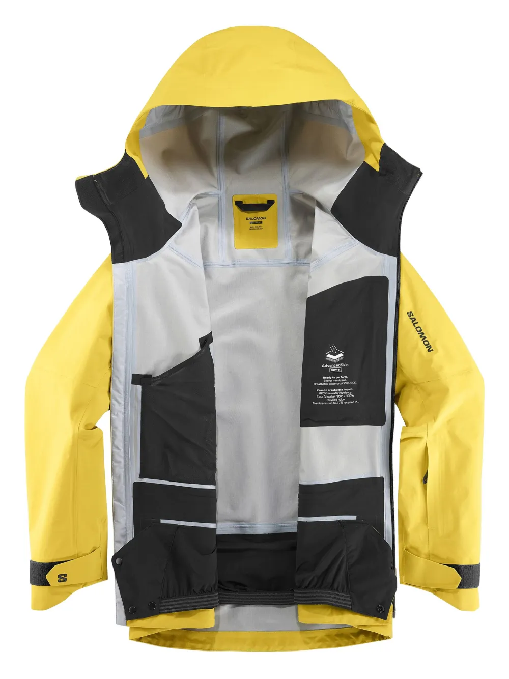 Salomon Absolute 3L jack met capuchon en rits Groen