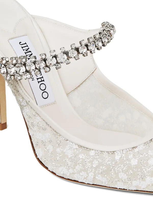 Jimmy Choo Embellished Pointed Pumps | White | FARFETCH