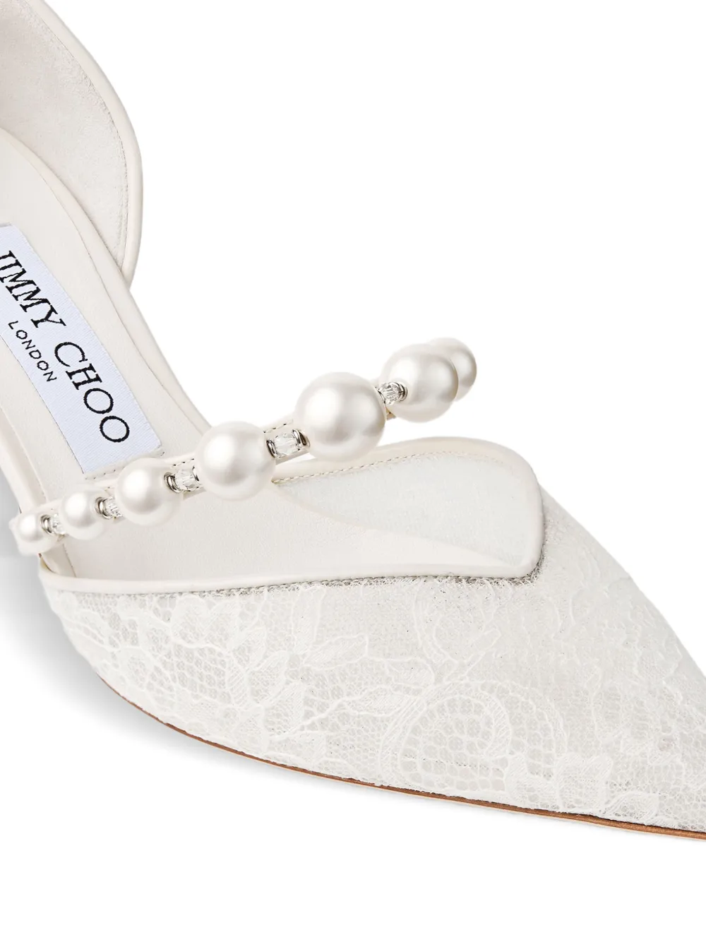 Jimmy Choo Aurelie 65 pumps met puntige neus Wit