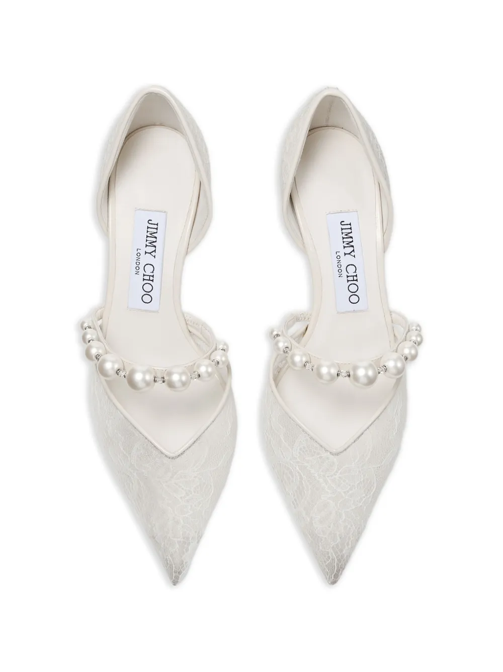 Jimmy Choo Aurelie 65 pumps met puntige neus Wit