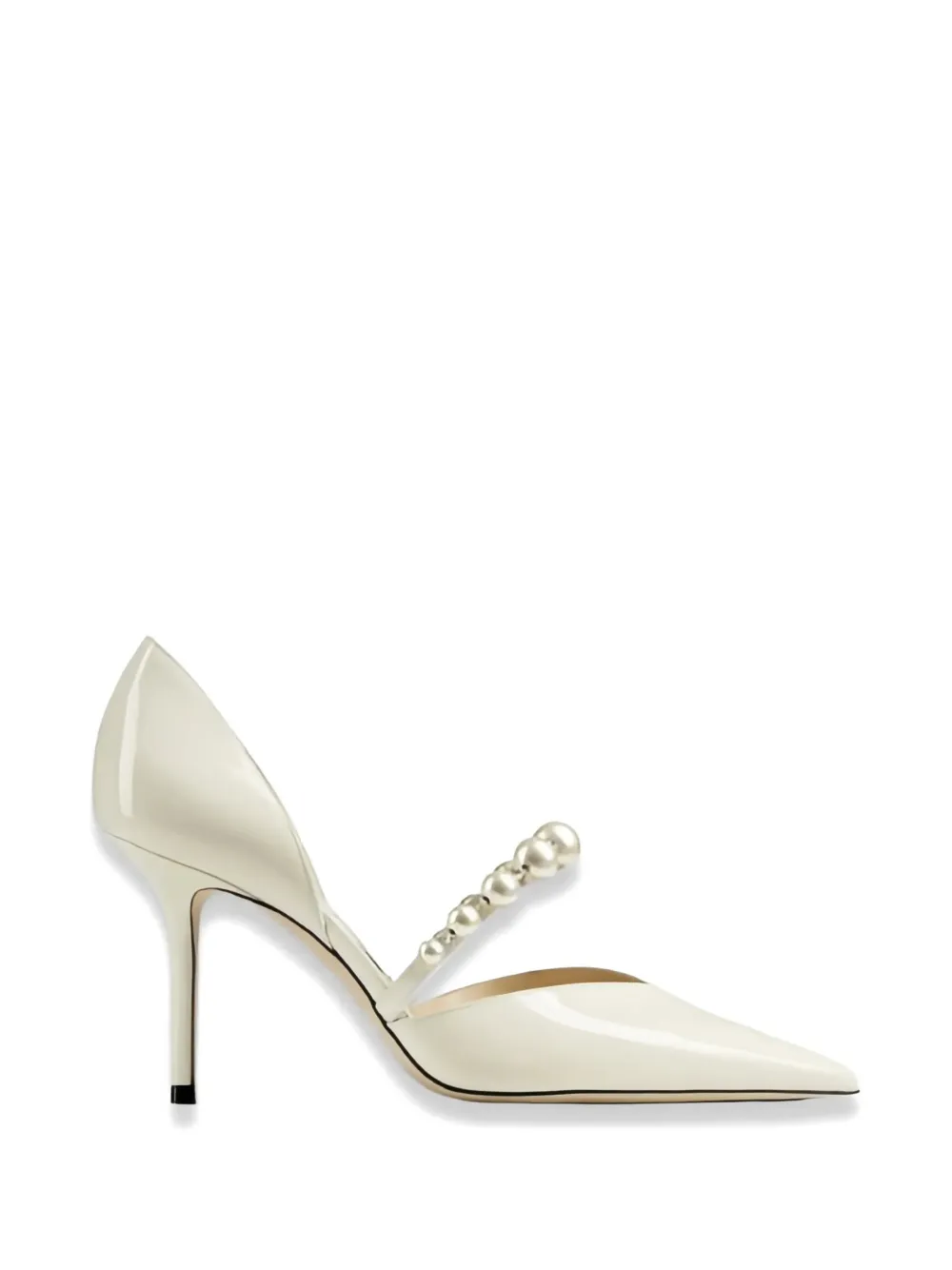 Jimmy Choo pearl lace pointed pumps - White