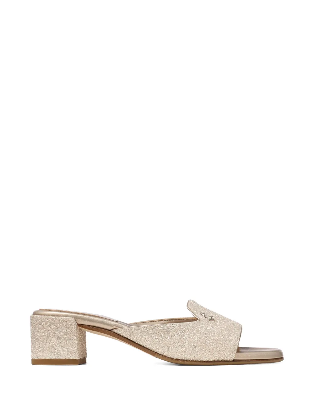 Jimmy Choo logo plaque sandals - Neutrals
