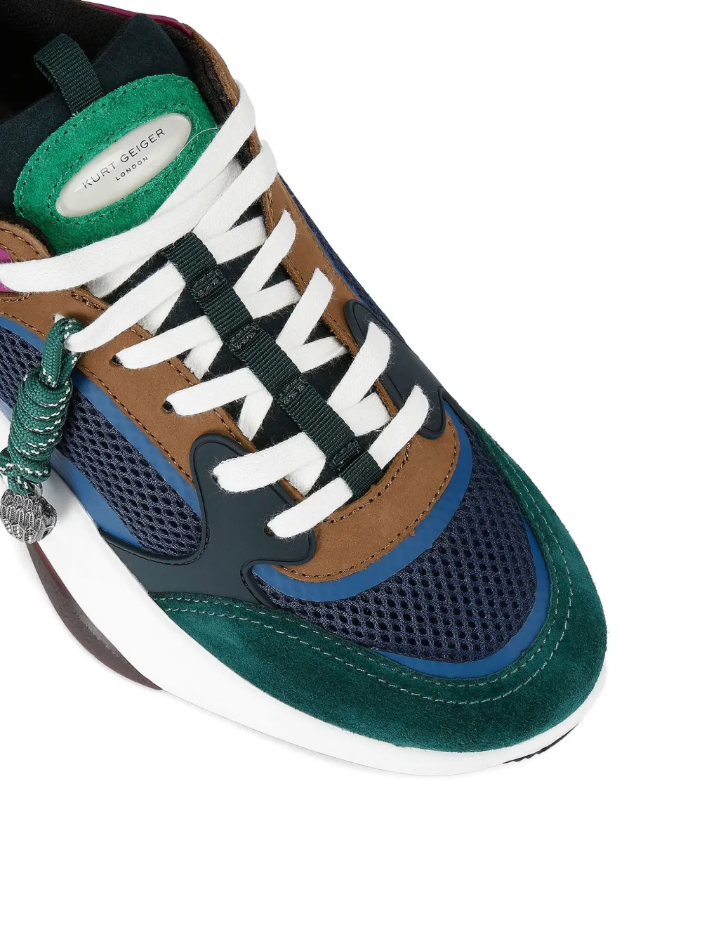 Kurt Geiger Royston Lace-up Sneakers In Blue