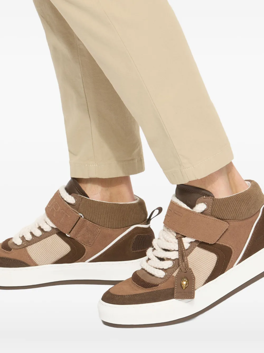 Kurt Geiger Touch-strap-fastening Sneakers In Animal Print