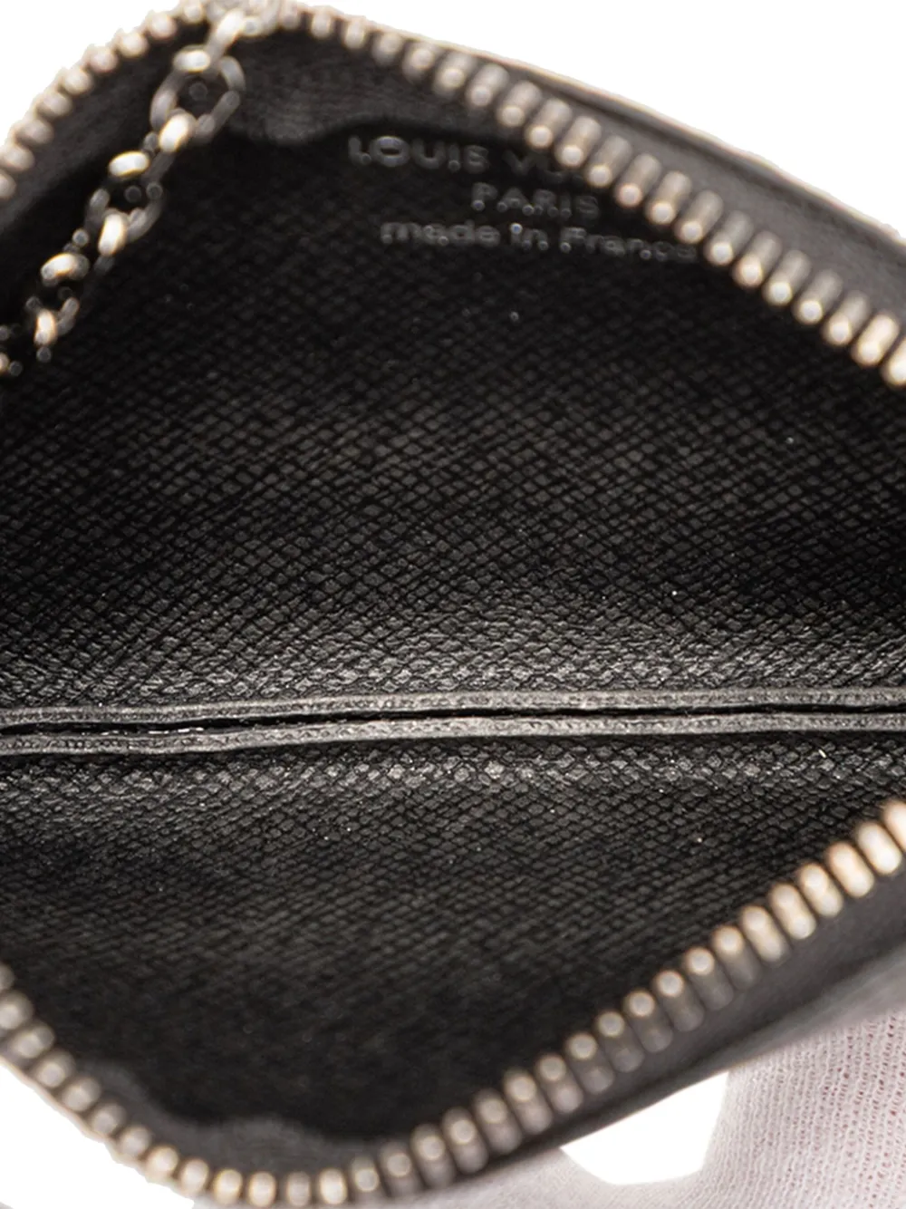 Pre-owned Louis Vuitton 2024 Monogram Eclipse Reverse Key Pouch Coin Pouch In Gray