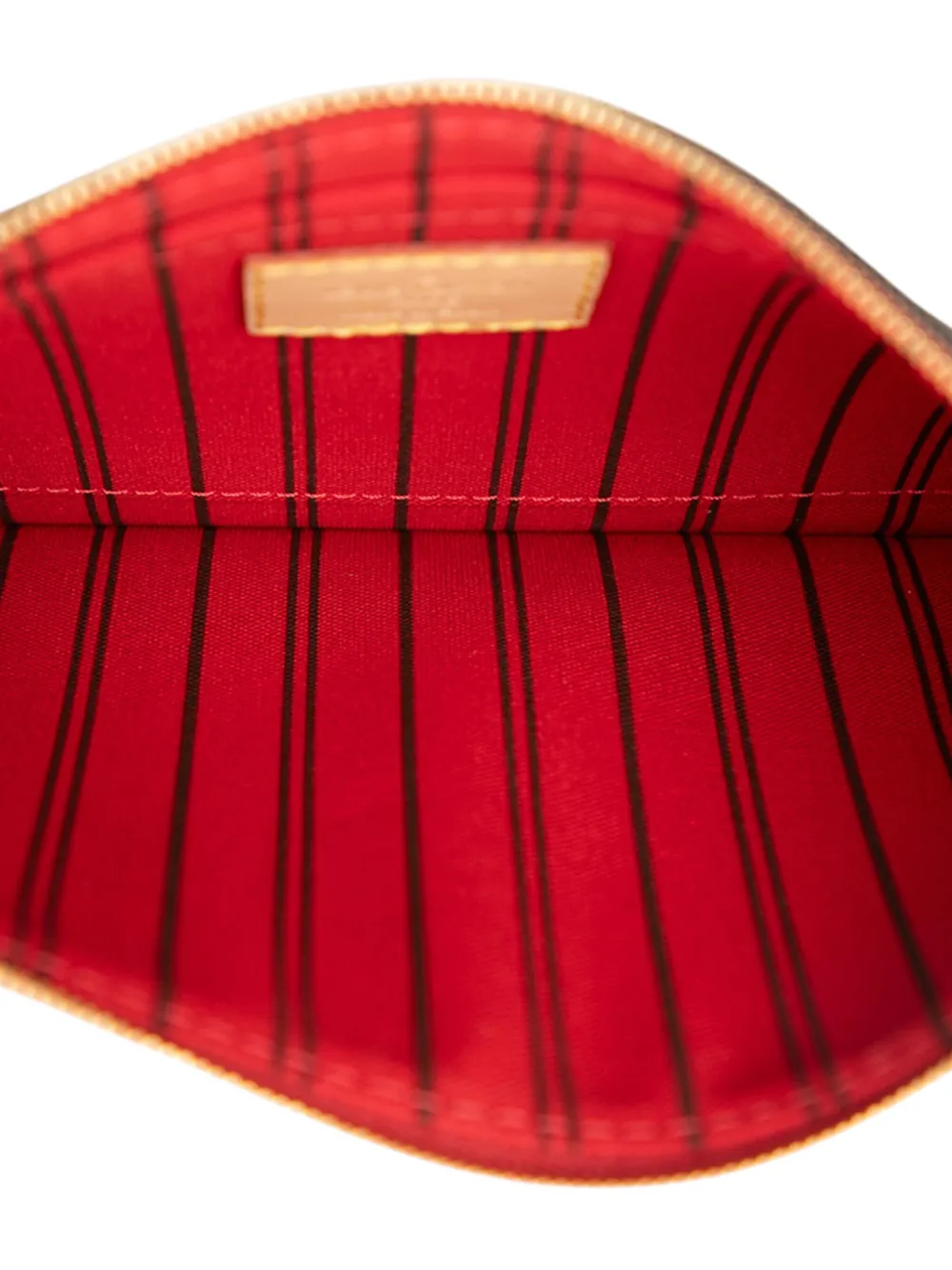 Pre-owned Louis Vuitton 1990-2025 Monogram Neverfull Pouch In Brown