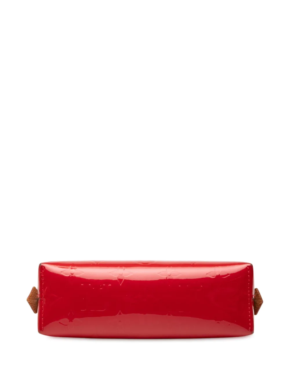 Pre-owned Louis Vuitton 2018 Monogram Vernis Cosmetic Pouch In Red