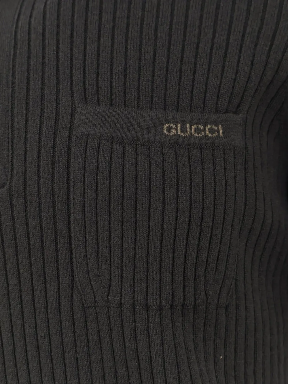 Gucci Geribbeld poloshirt Grijs