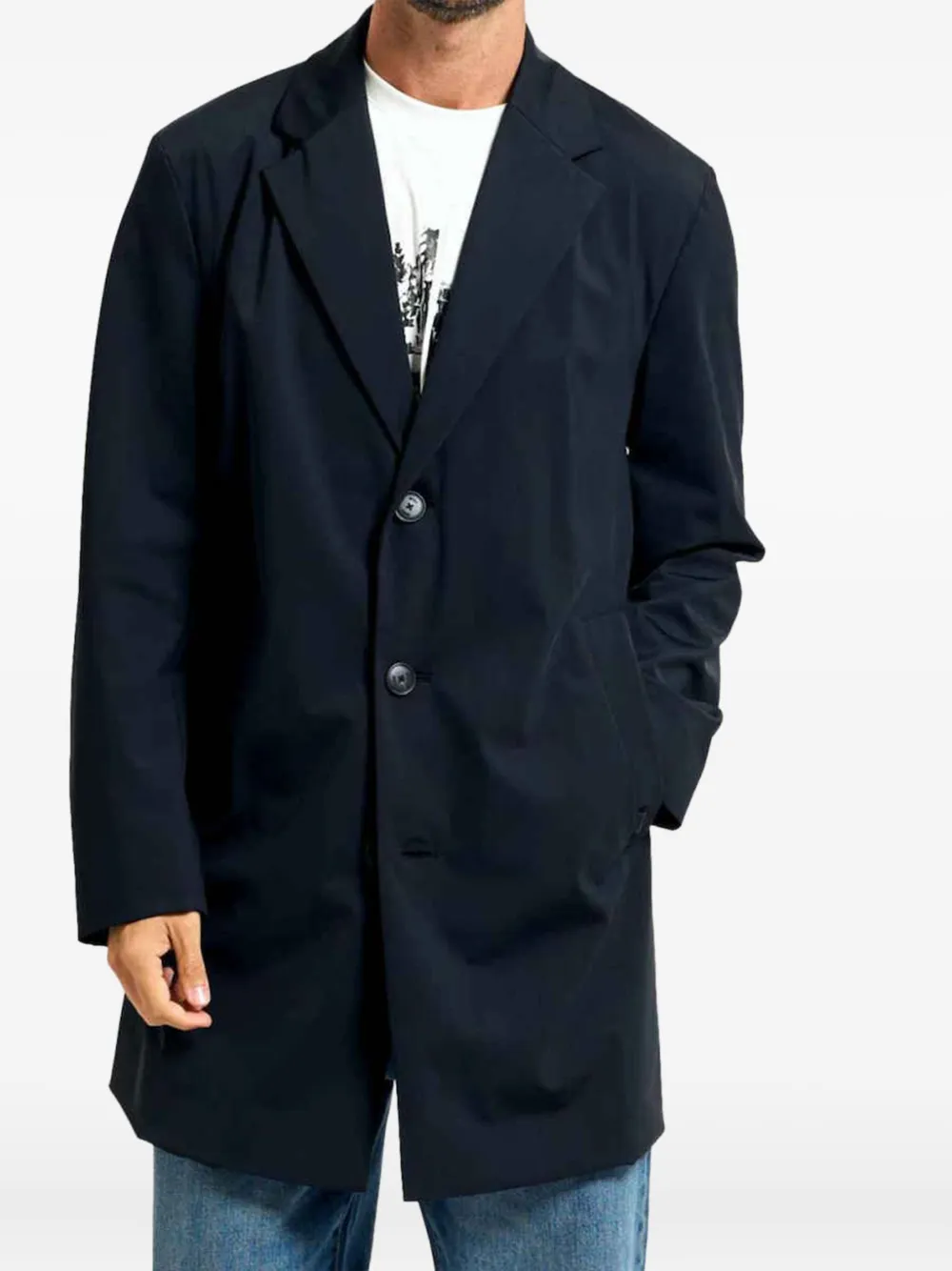 BOSS buttoned coat - Blu