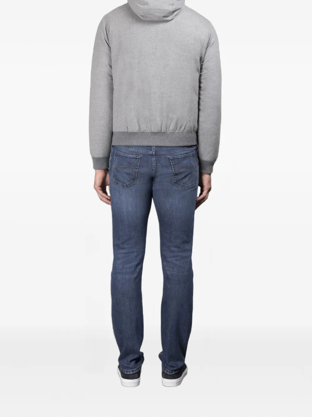 Moorer Oniro LSL jack met capuchon en rits Grijs