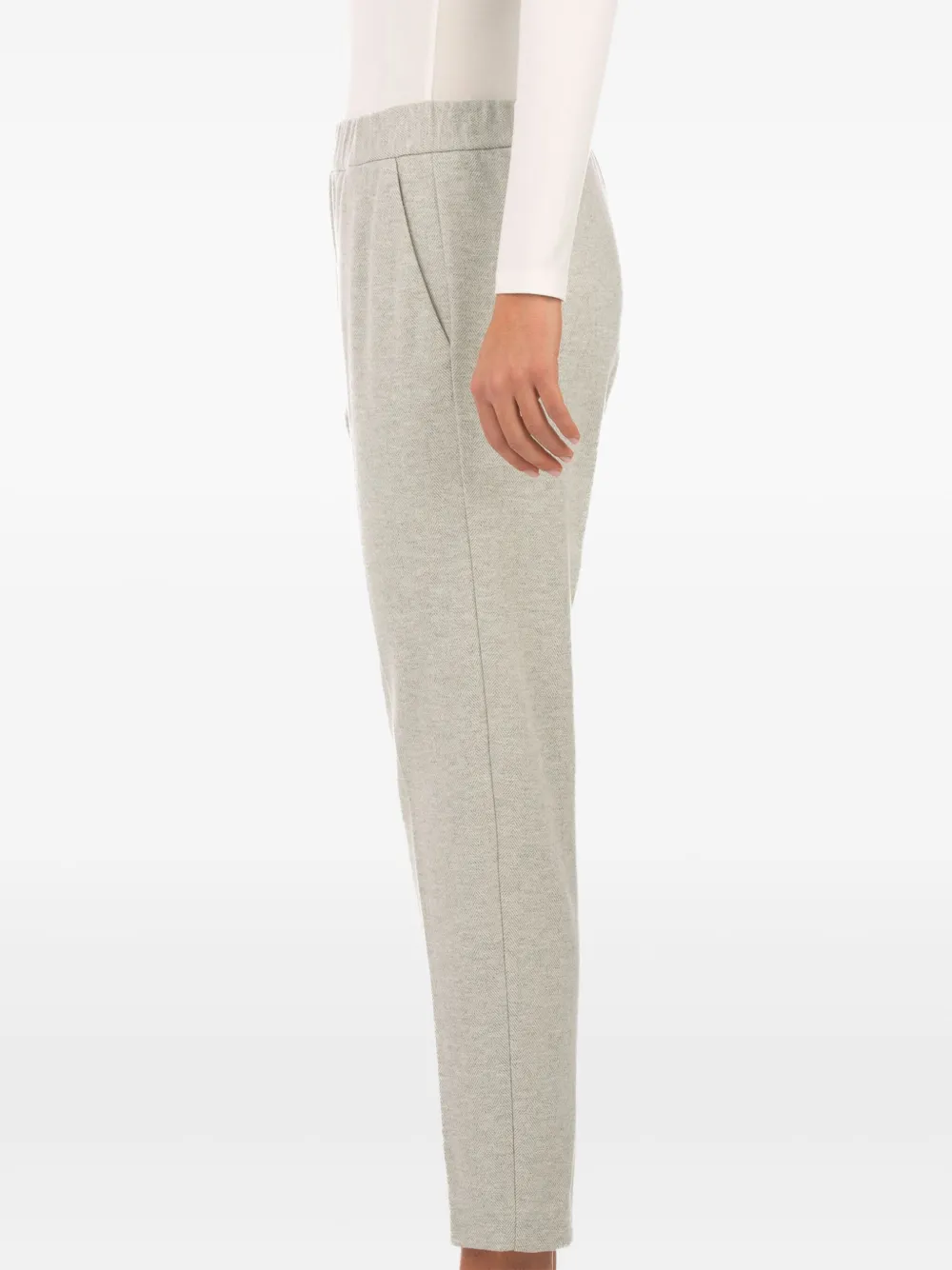 Le Tricot Perugia elasticated-waist track pants - Grijs