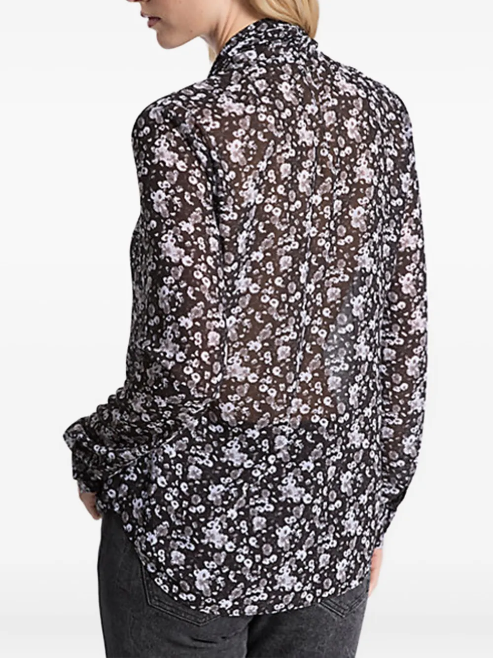 Michael Kors floral-print blouse - Zwart
