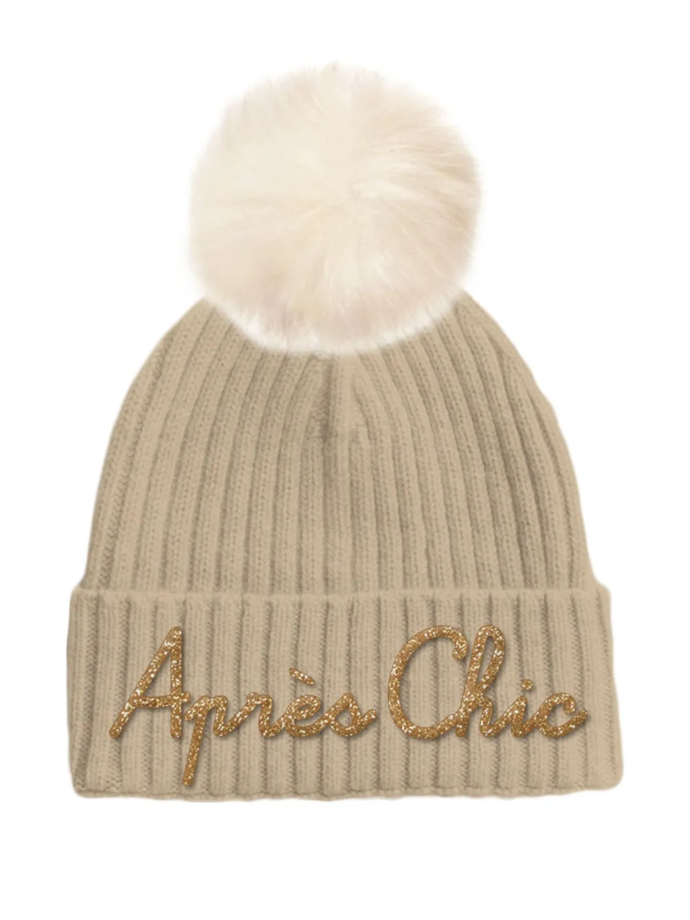 Mc2 Saint Barth Pompom-detail Beanie Hat In Neutral