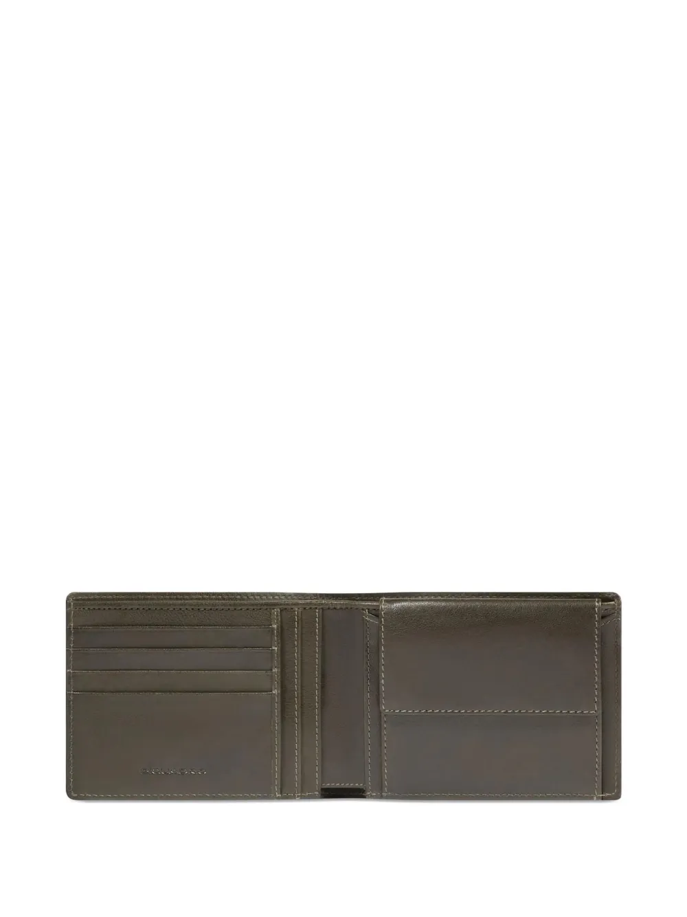 Piquadro Stitched Wallet In Green